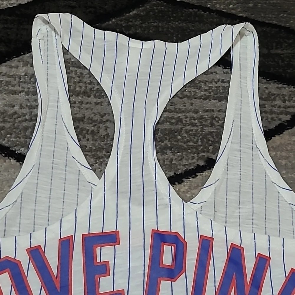 VS PINK 2012 CHICAGO CUBS BLING RHINESTONES RACERBACK LOGO TANK-TOP PRICE FIRM - Picture 11 of 13